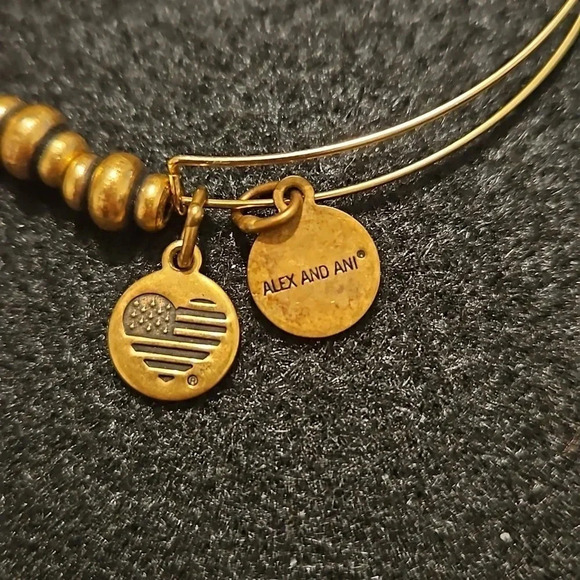 Alex and Ani Lotus Blossom‎ bangle charm bracelet + beaded bracelet - Picture 6 of 7